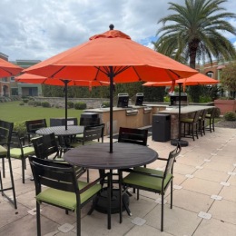 outdoor lounge area with chairs